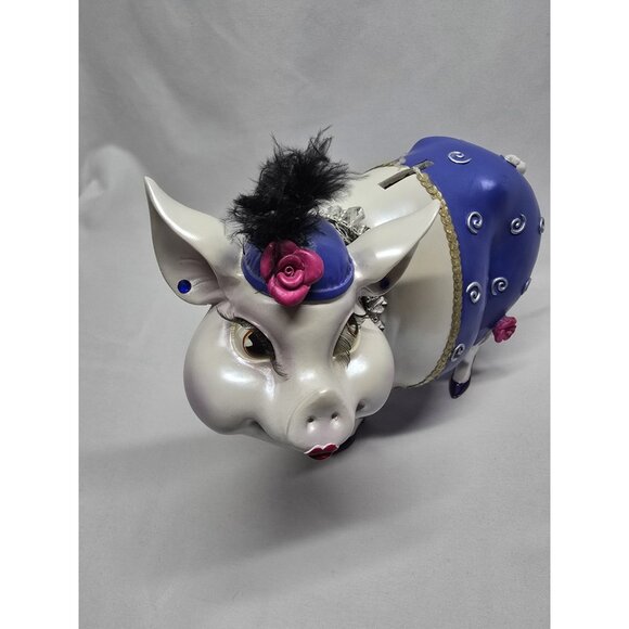 Novelty Sassy Pig Diva Piggy Bank- VTG 90s- Read Description - Picture 12 of 16
